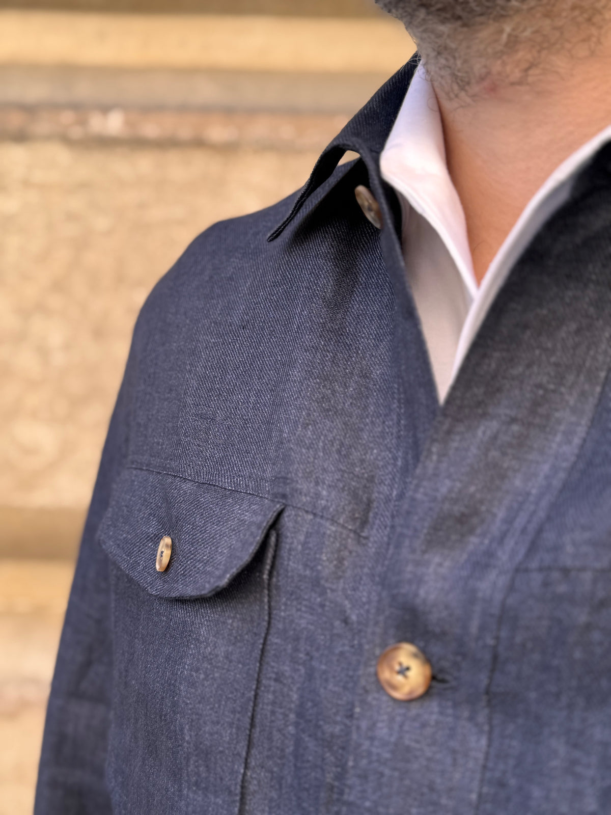 Neapolitan Overshirt - Navy