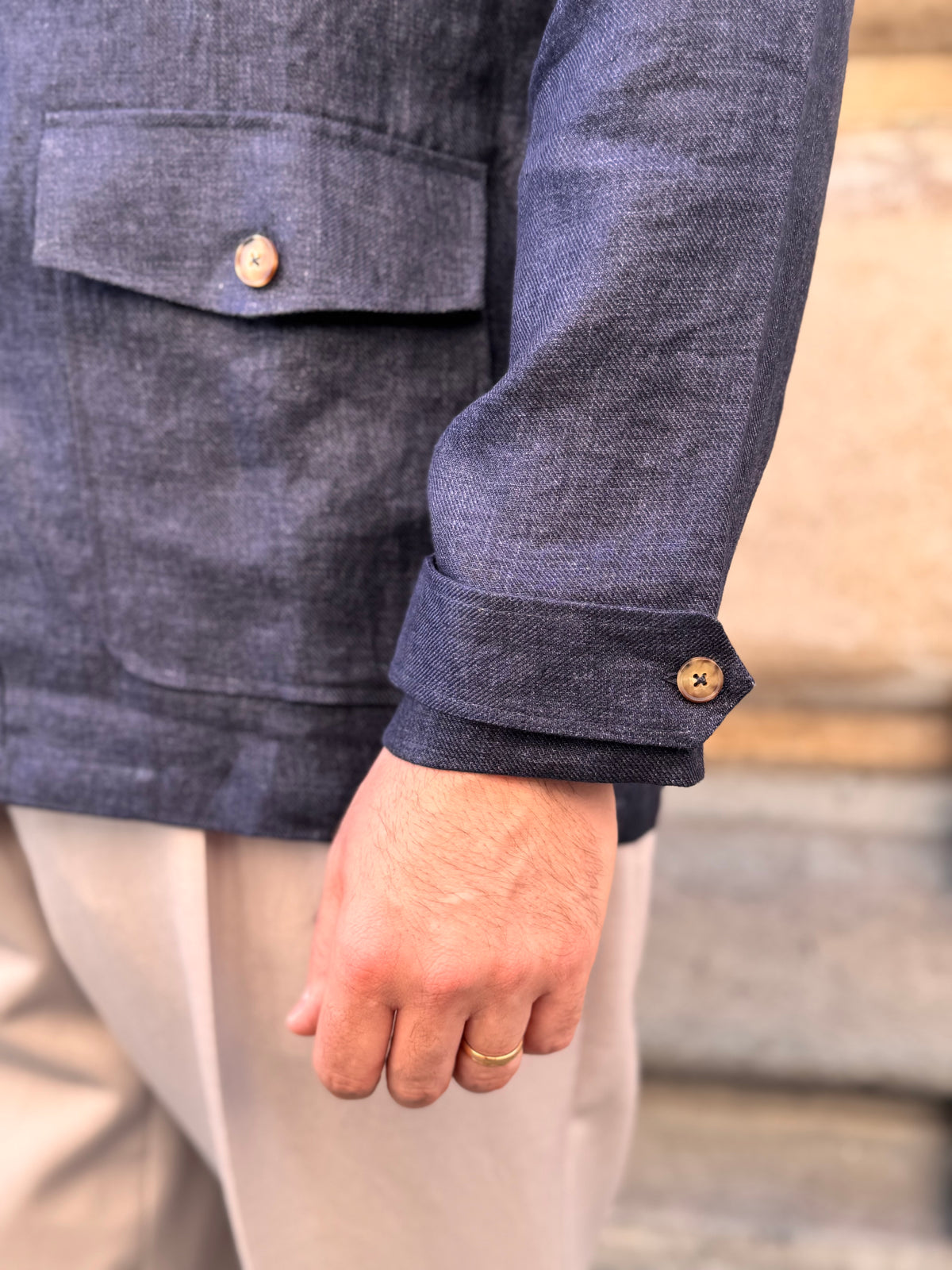 Neapolitan Overshirt - Navy