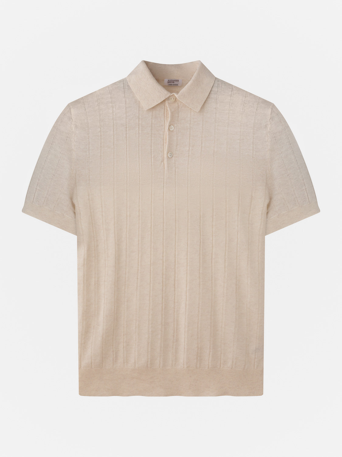 Ribbed Polo - Cream