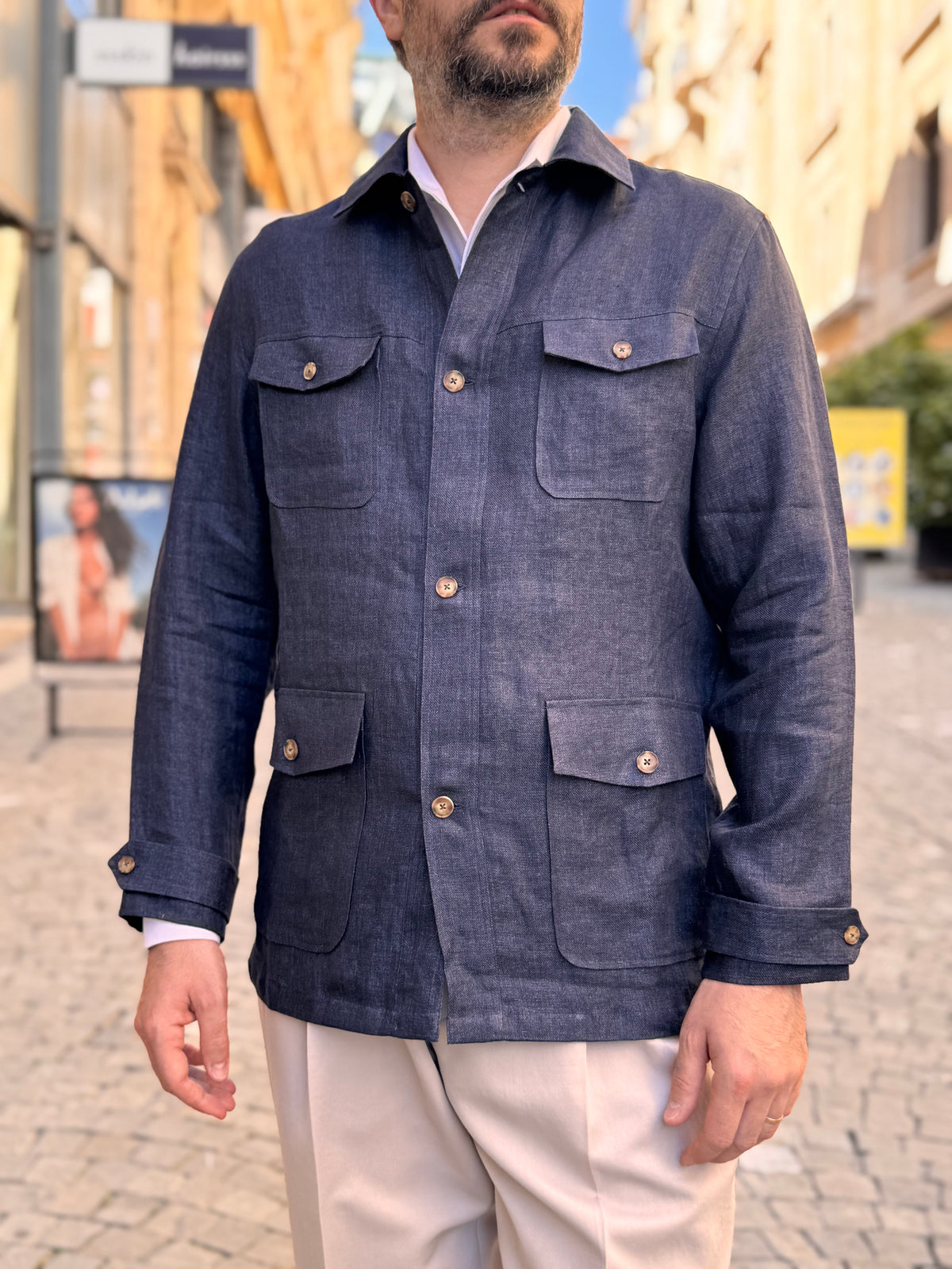 Neapolitan Overshirt - Navy