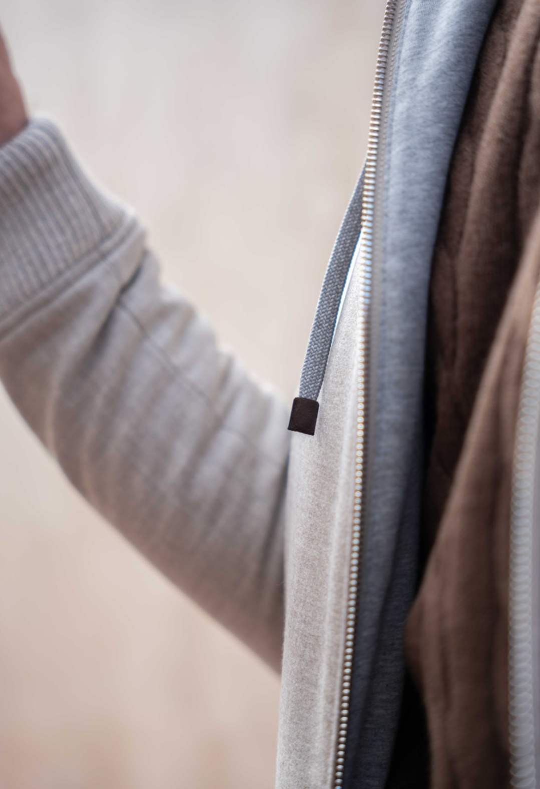 HOODIE JACKET - NATURAL BEIGE