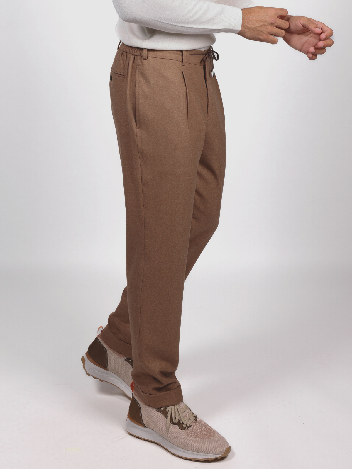 Jogger Flanella Stretch - Camel