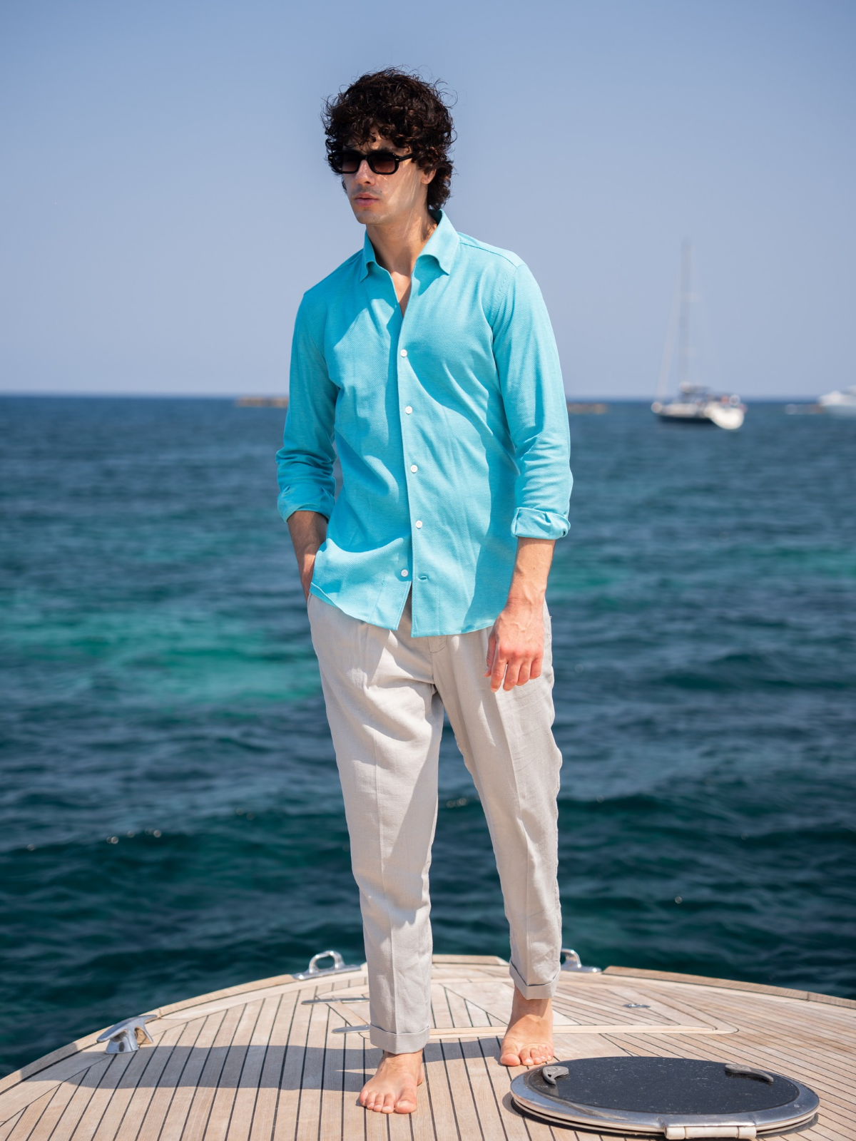 Cairo Piqué Shirt - Lagoon