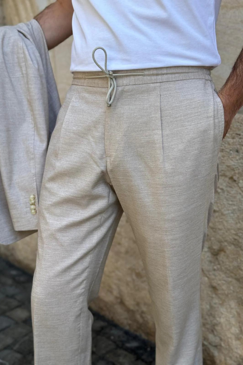 Jersey Trousers - Sand