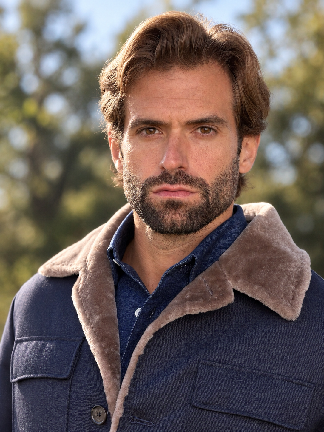 Overshirt full fur - Denim Wool