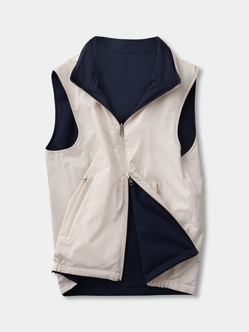 Reversible Sleeveless Jacket - Navy