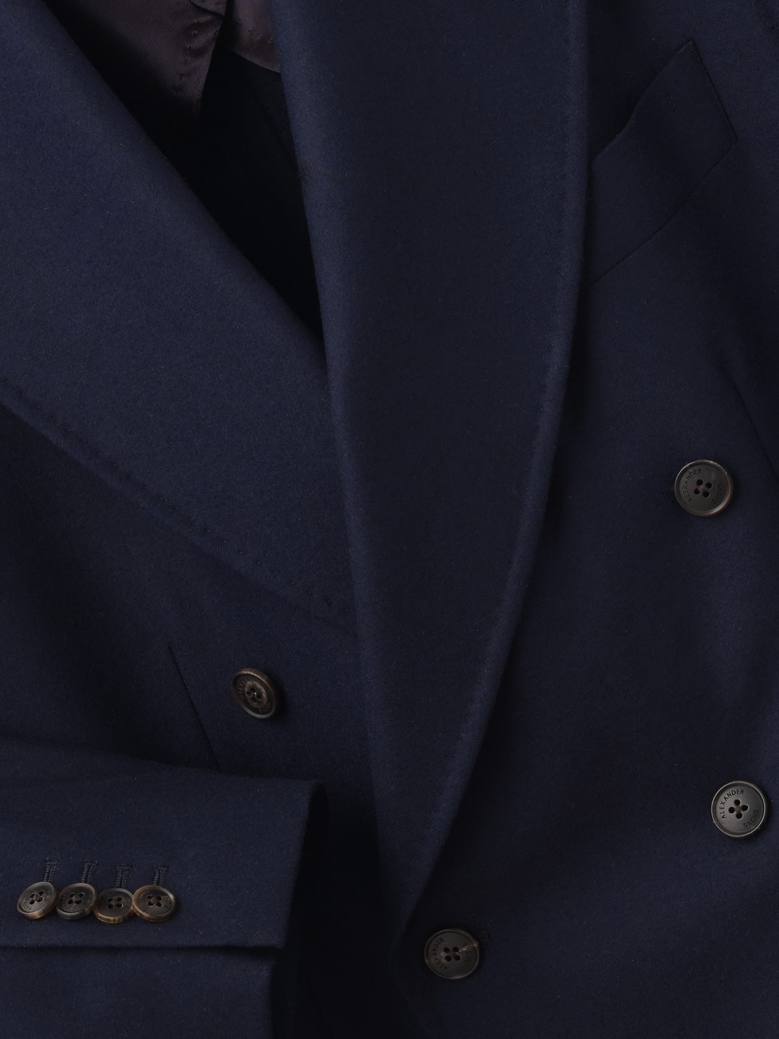 Flannel Double Breasted Suit - Navy