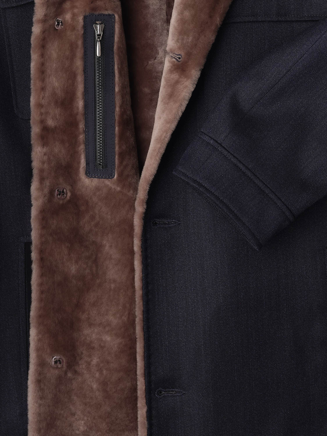 Overshirt full fur - Denim Wool