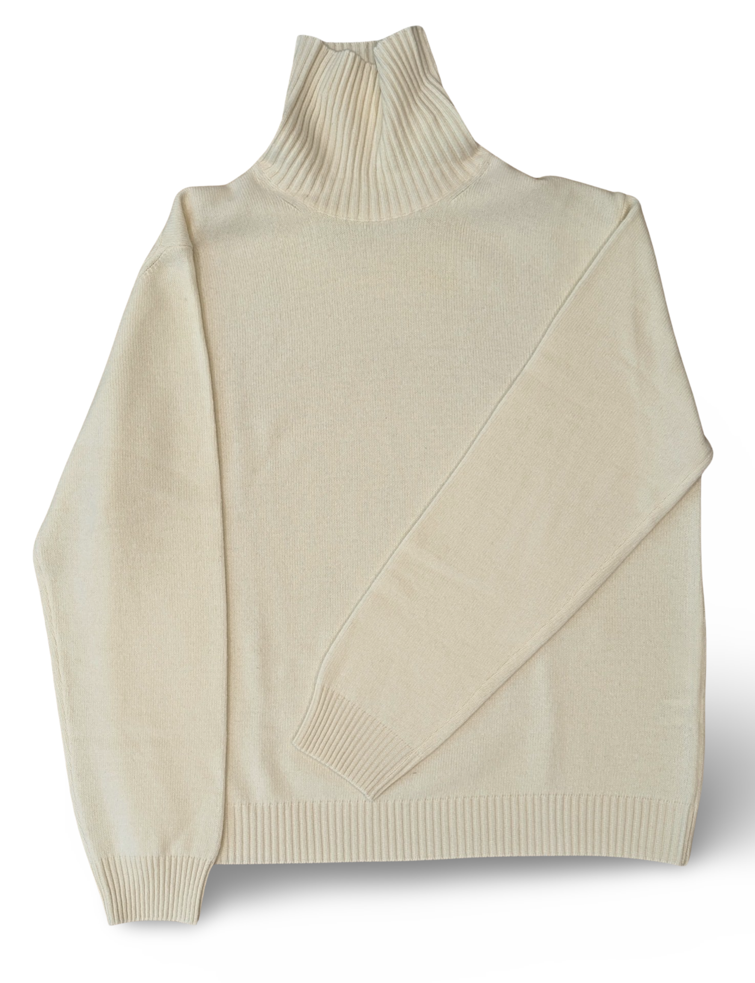 TURTLENECK WOOL & CASHMERE - WHITE