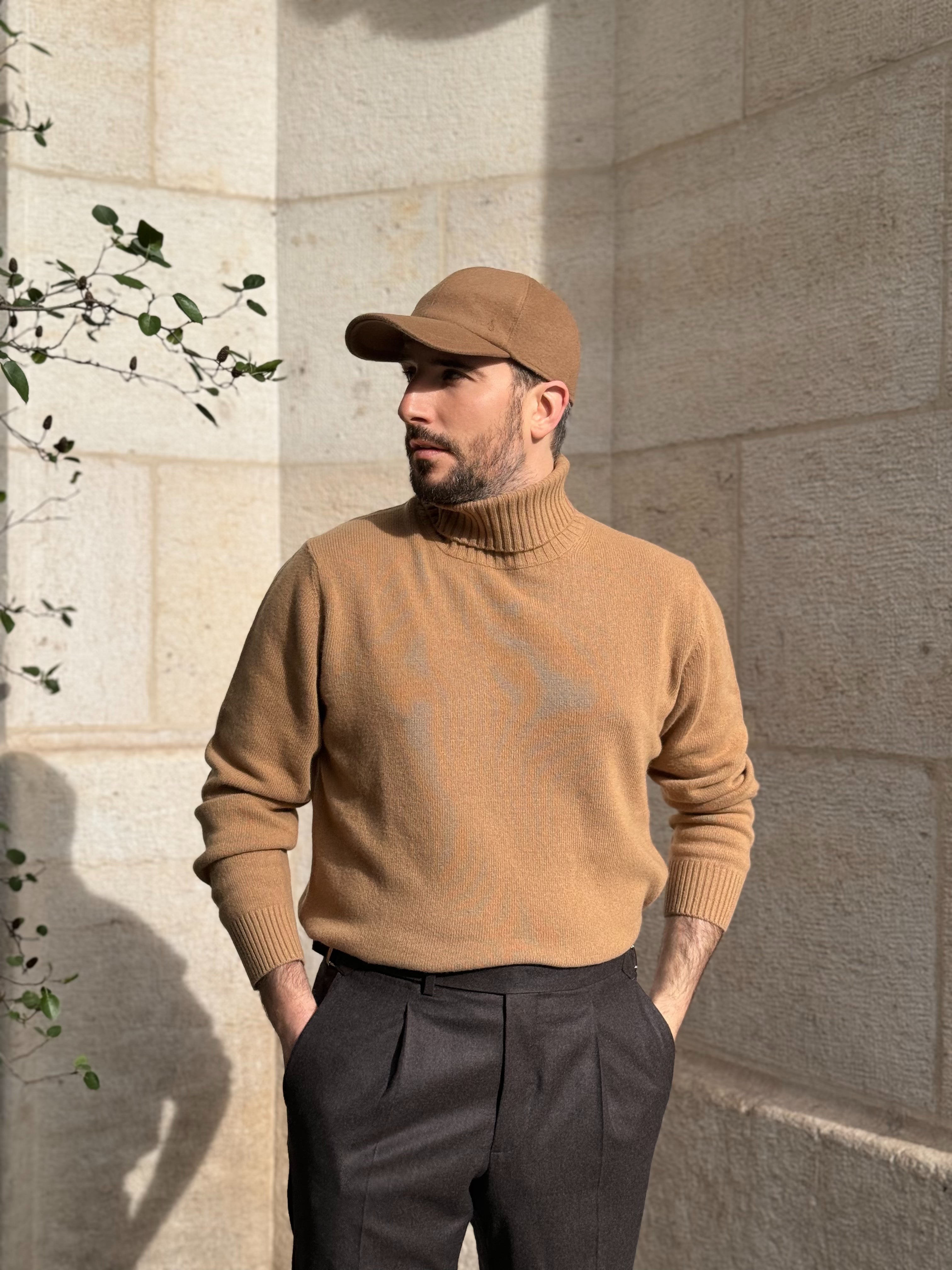 TURTLENECK WOOL & CASHMERE - CAMEL