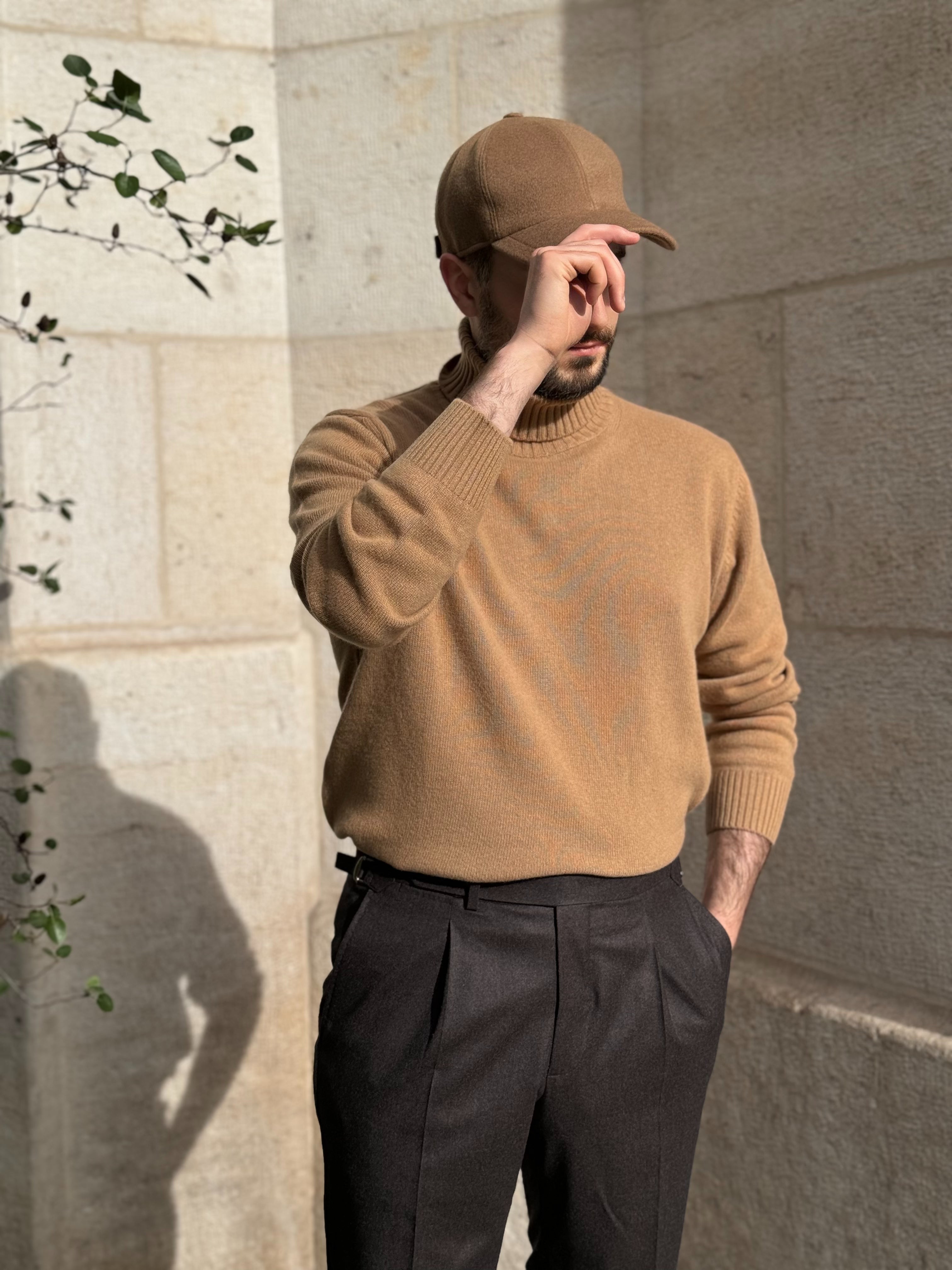 TURTLENECK WOOL & CASHMERE - CAMEL