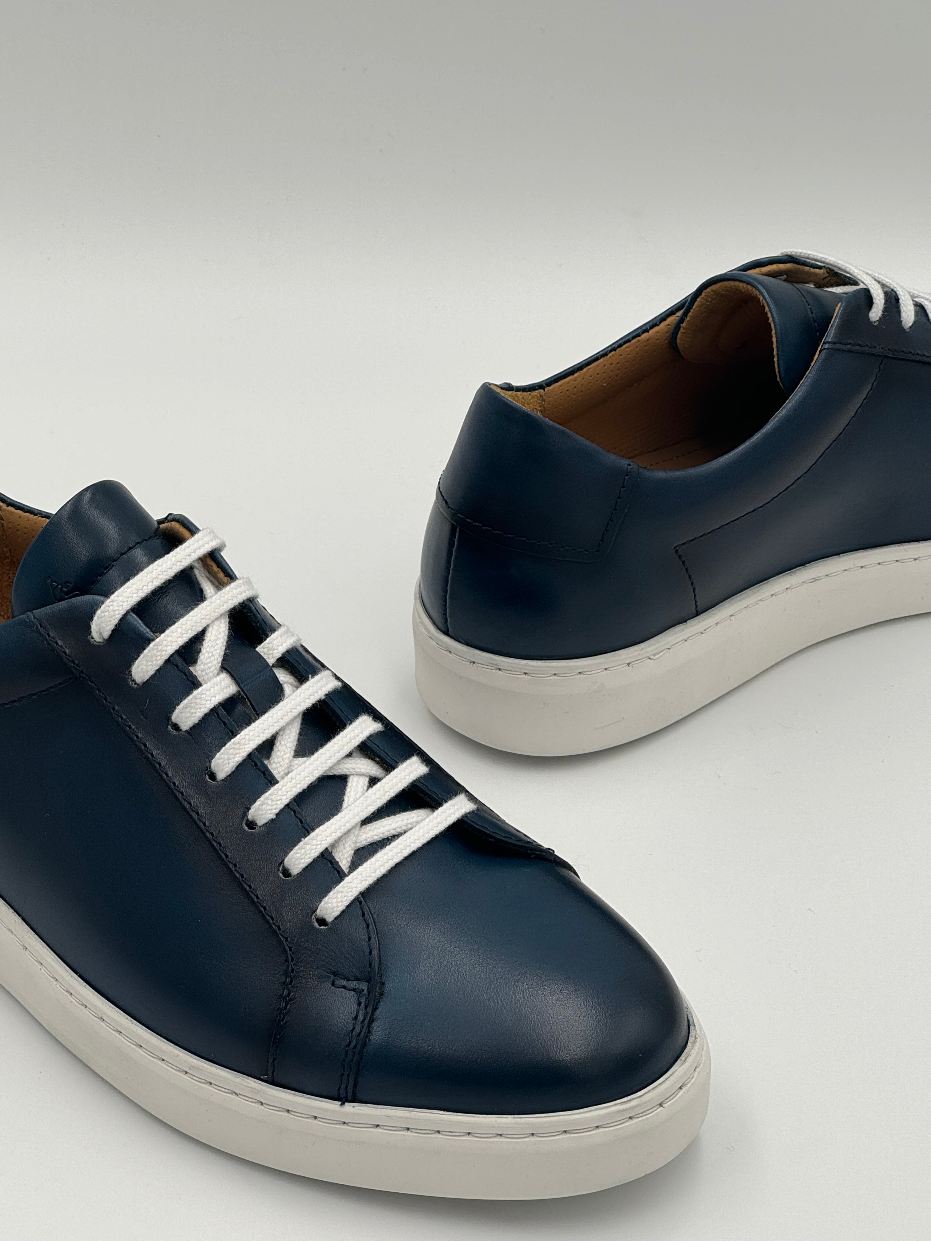 Calfskin Sneakers - Navy Patina