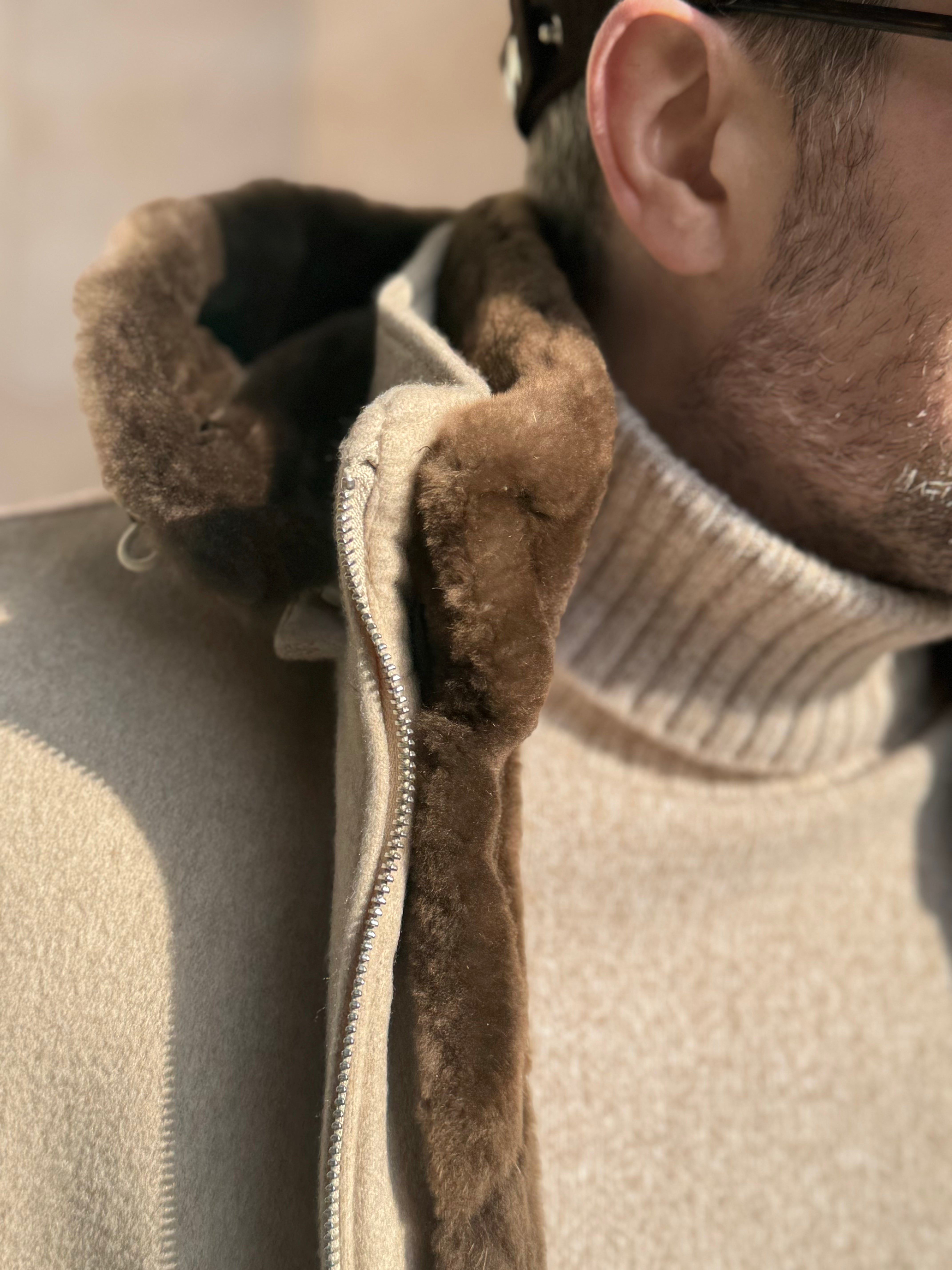 Bomber Hooded Full Fur - Cashmere Sand