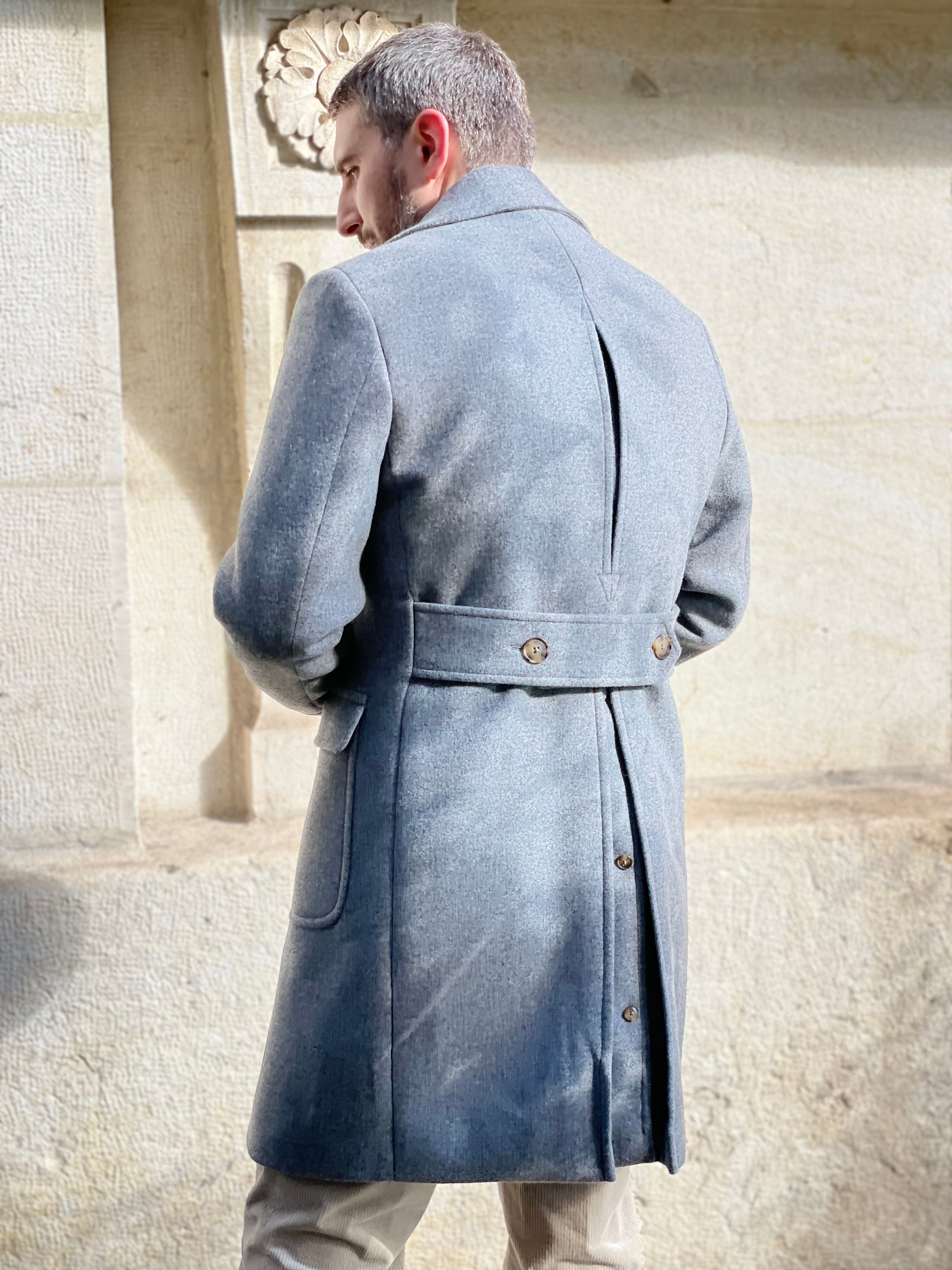 AS POLO COAT WOOL & CASHMERE GREY