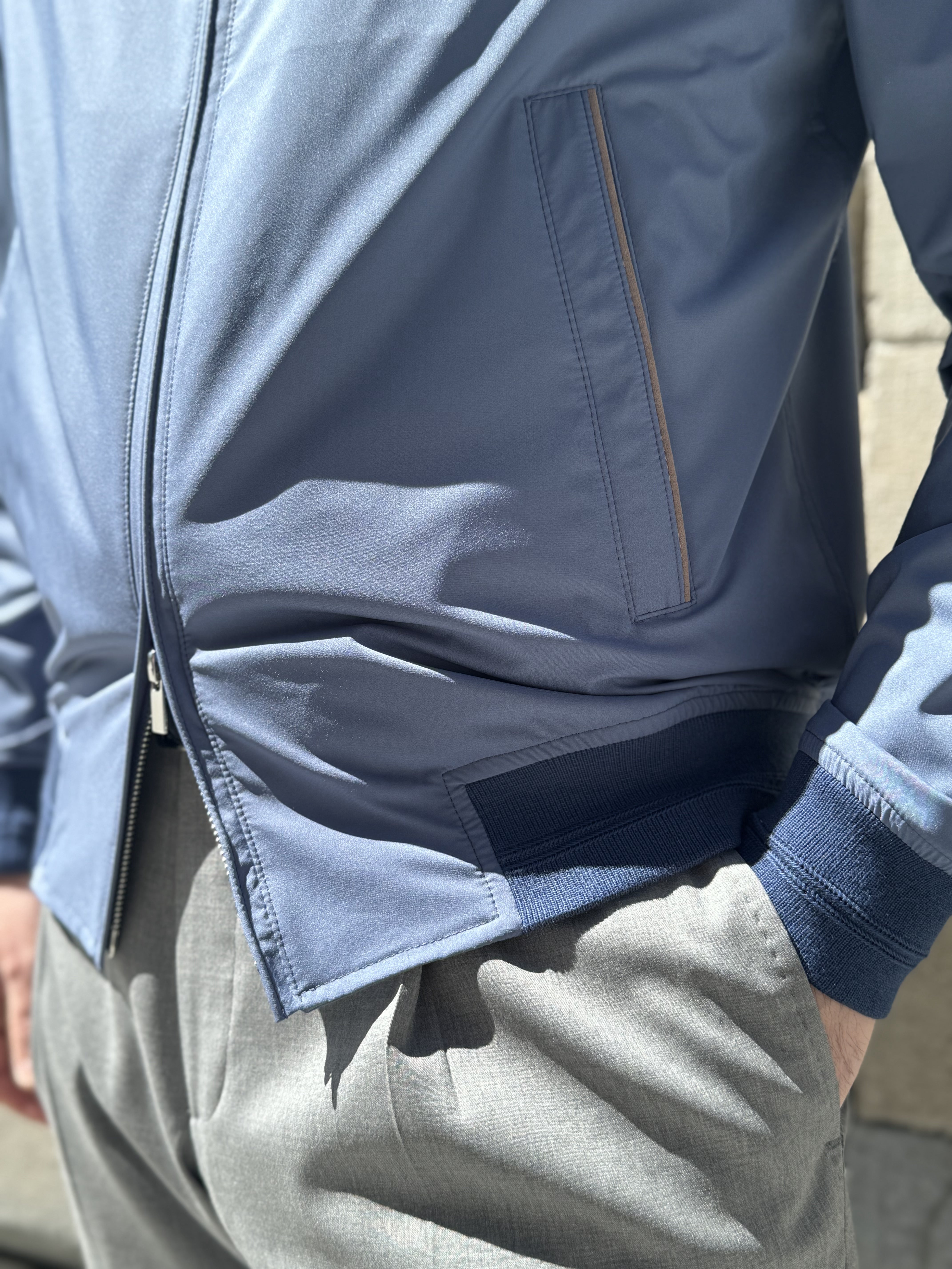 Blouson Racer - Steel Blue