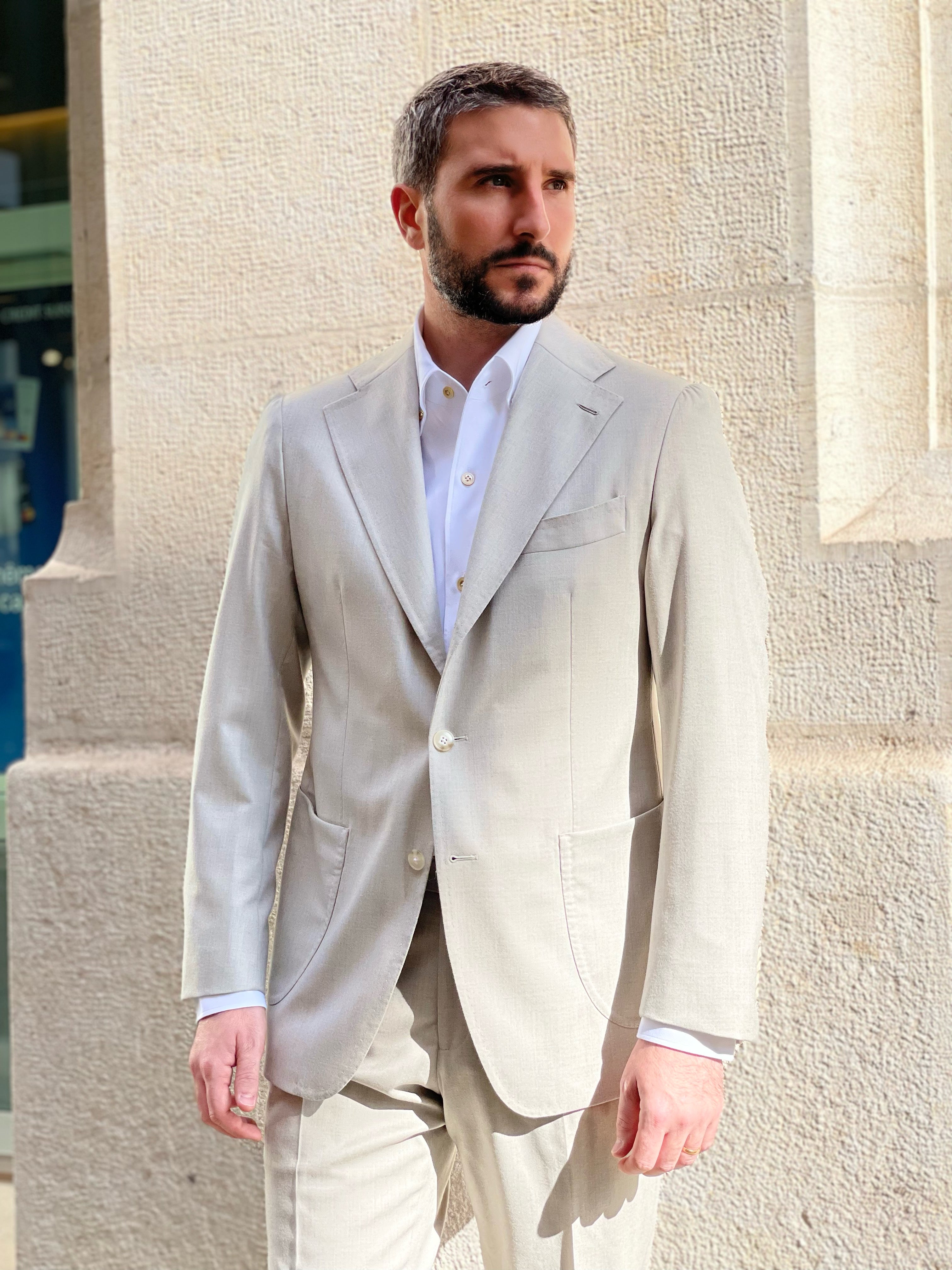 NEAPOLITAN SUIT FLANELLA - BEIGE