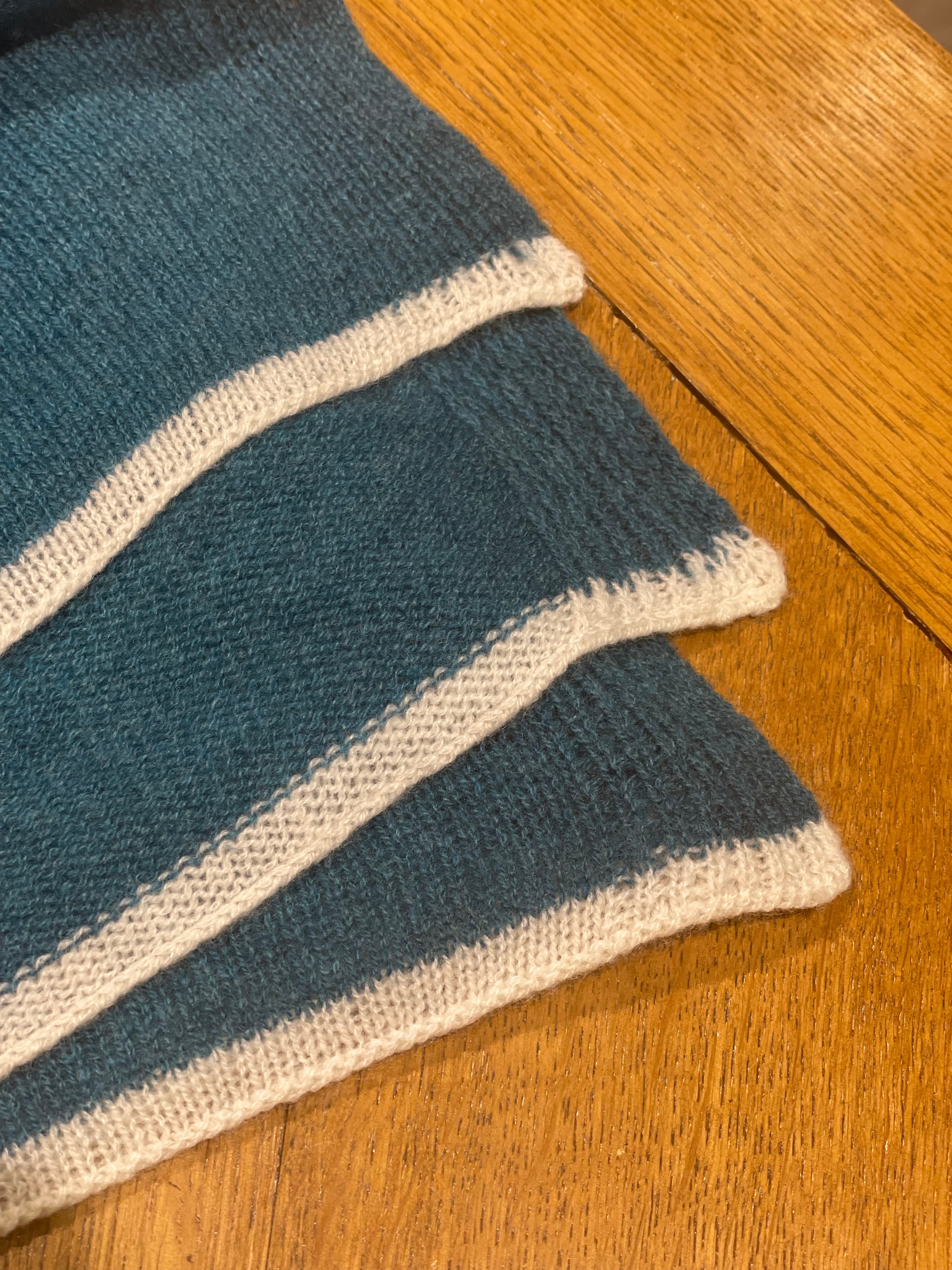 SCARF MONGOLIAN CASHMERE - OCEAN