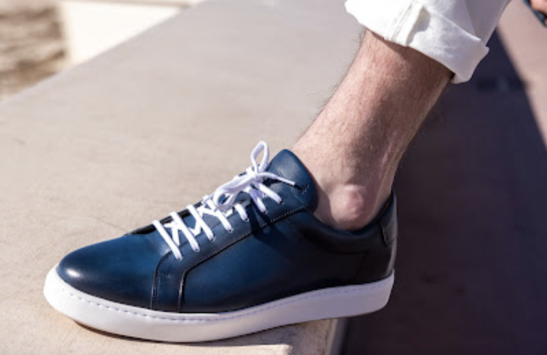 Calfskin Sneakers - Navy Patina