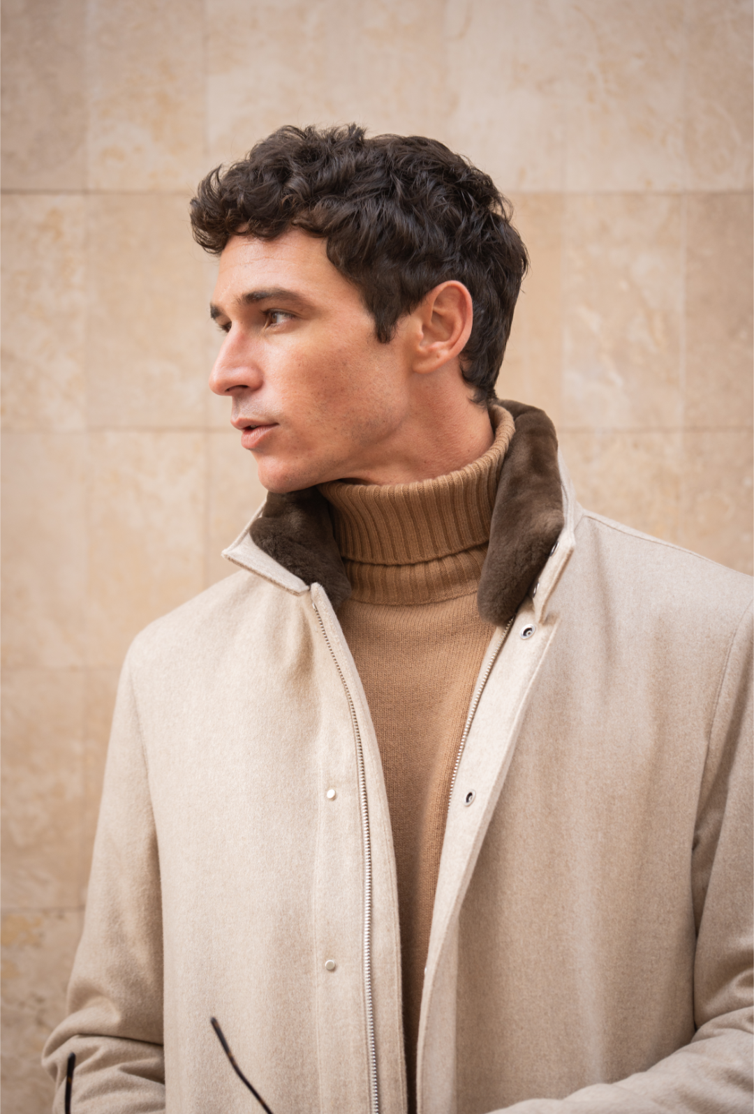 TURTLENECK WOOL & CASHMERE - CAMEL