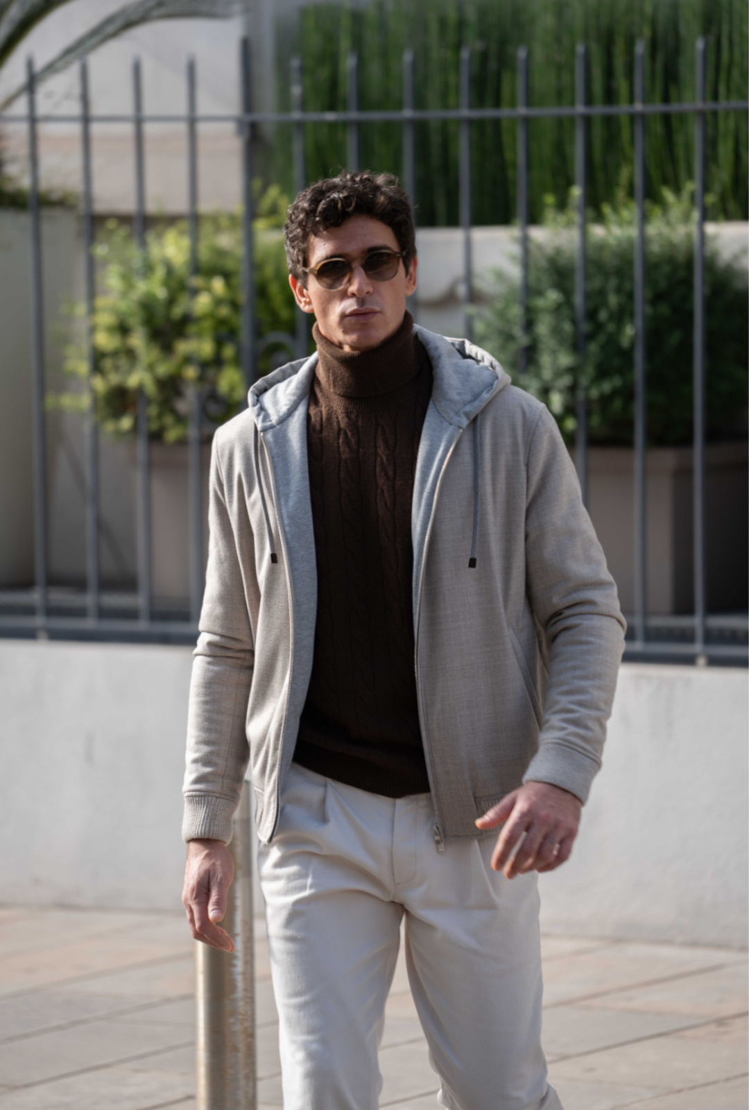 HOODIE JACKET - PECORA NERA BEIGE