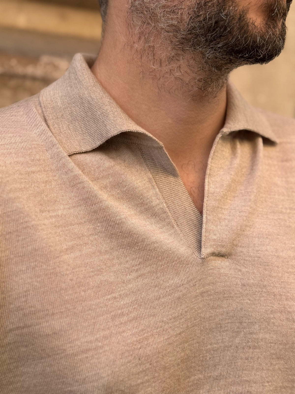 POLO KNITTED - SAND