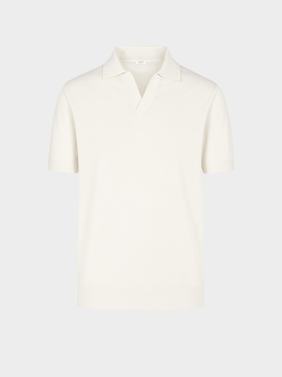 Buttonless Polo - White