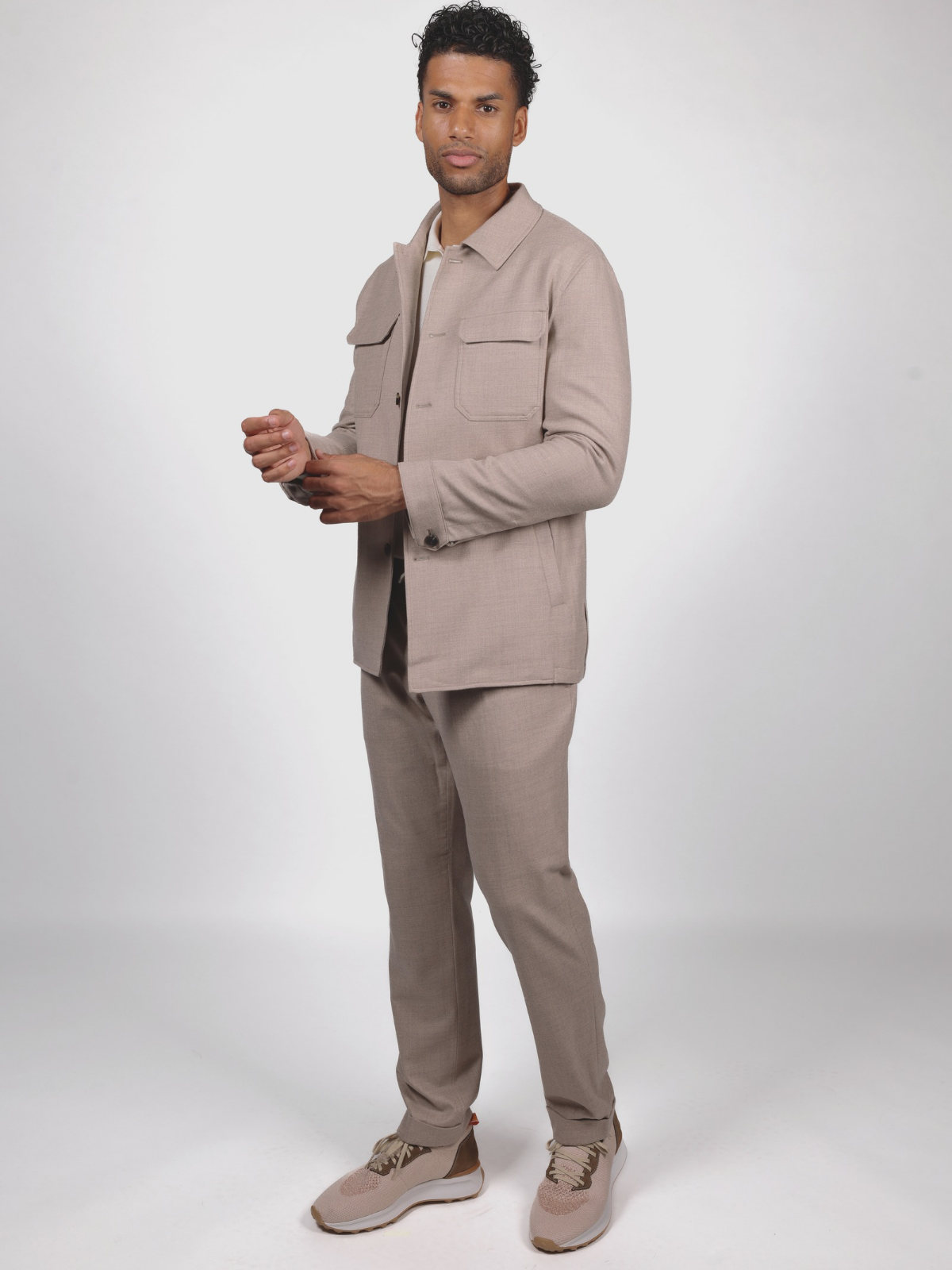 Overshirt Flanella Stretch - Sand