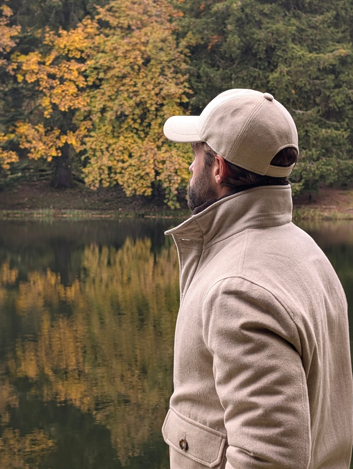 Blouson with Fur Collar - Sand