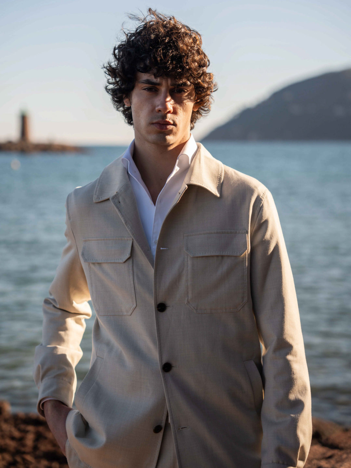 Jersey Overshirt - Beige