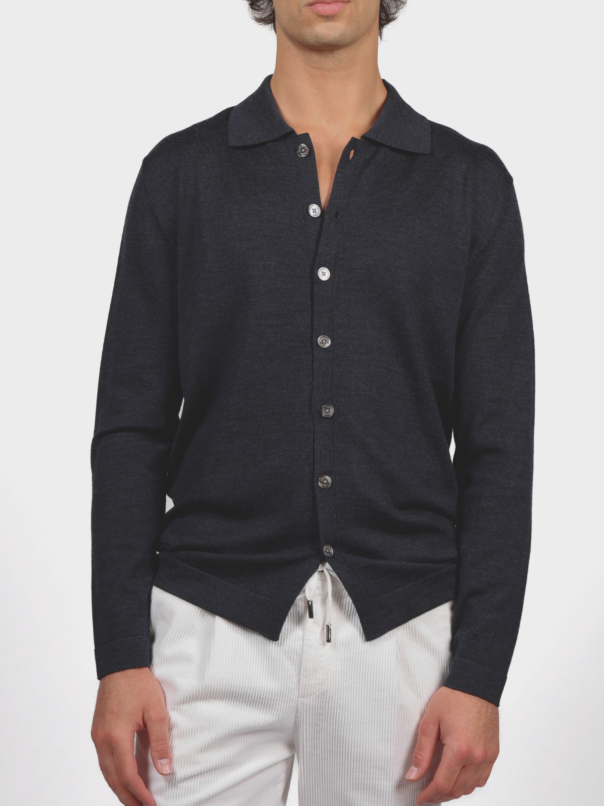 Shirt Knitted - Blue Graphite