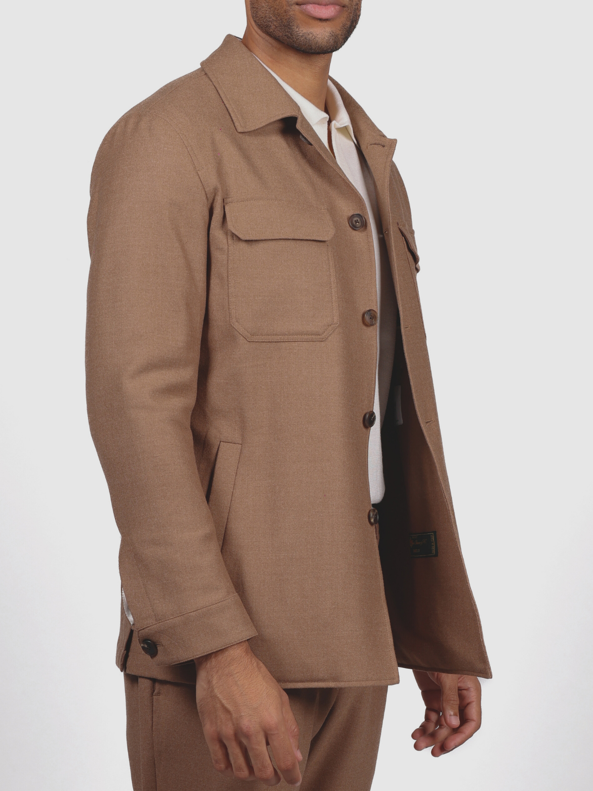 Overshirt Flanella Stretch - Camel
