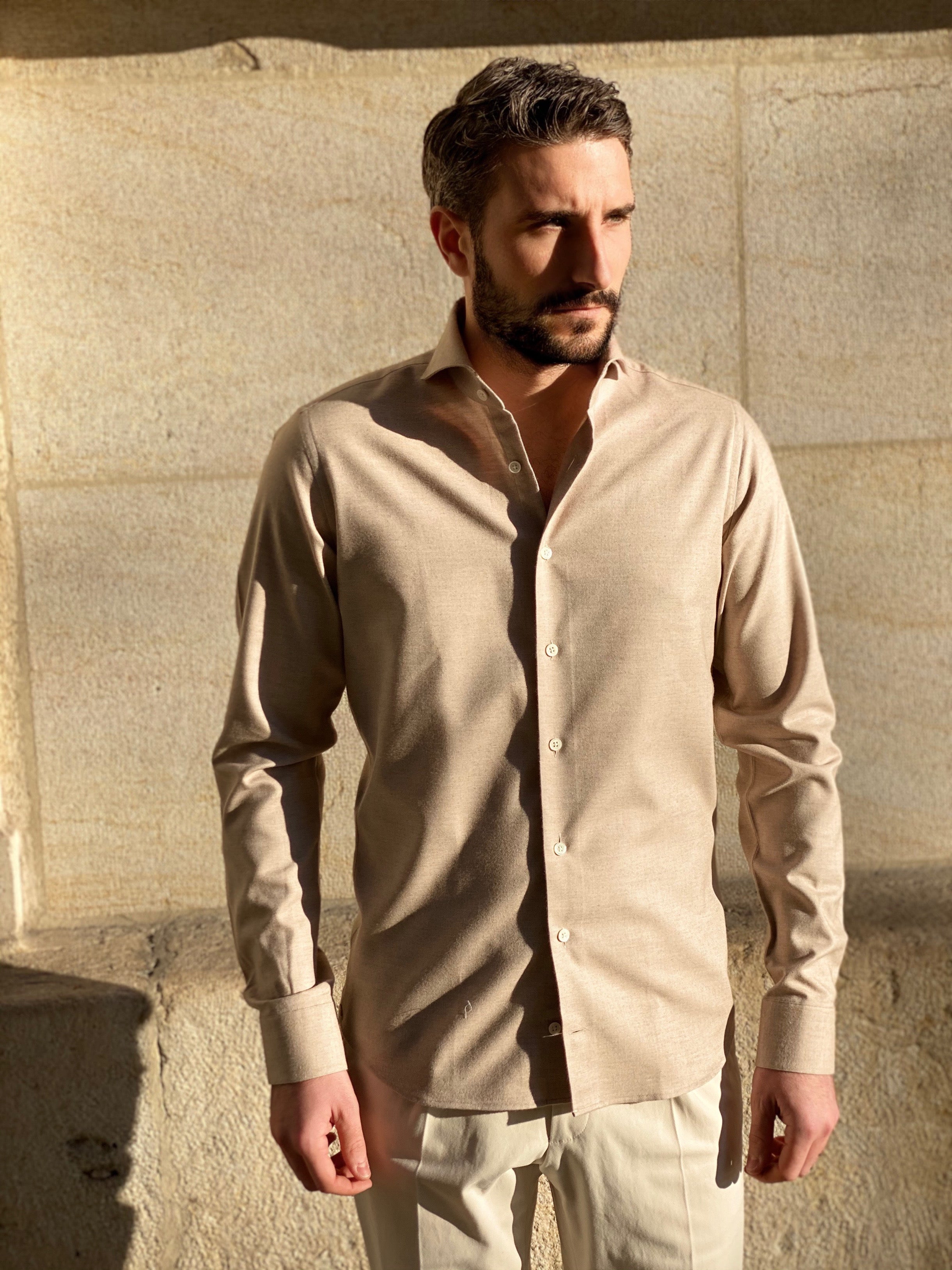 SHIRT FLANELLA CAMEL