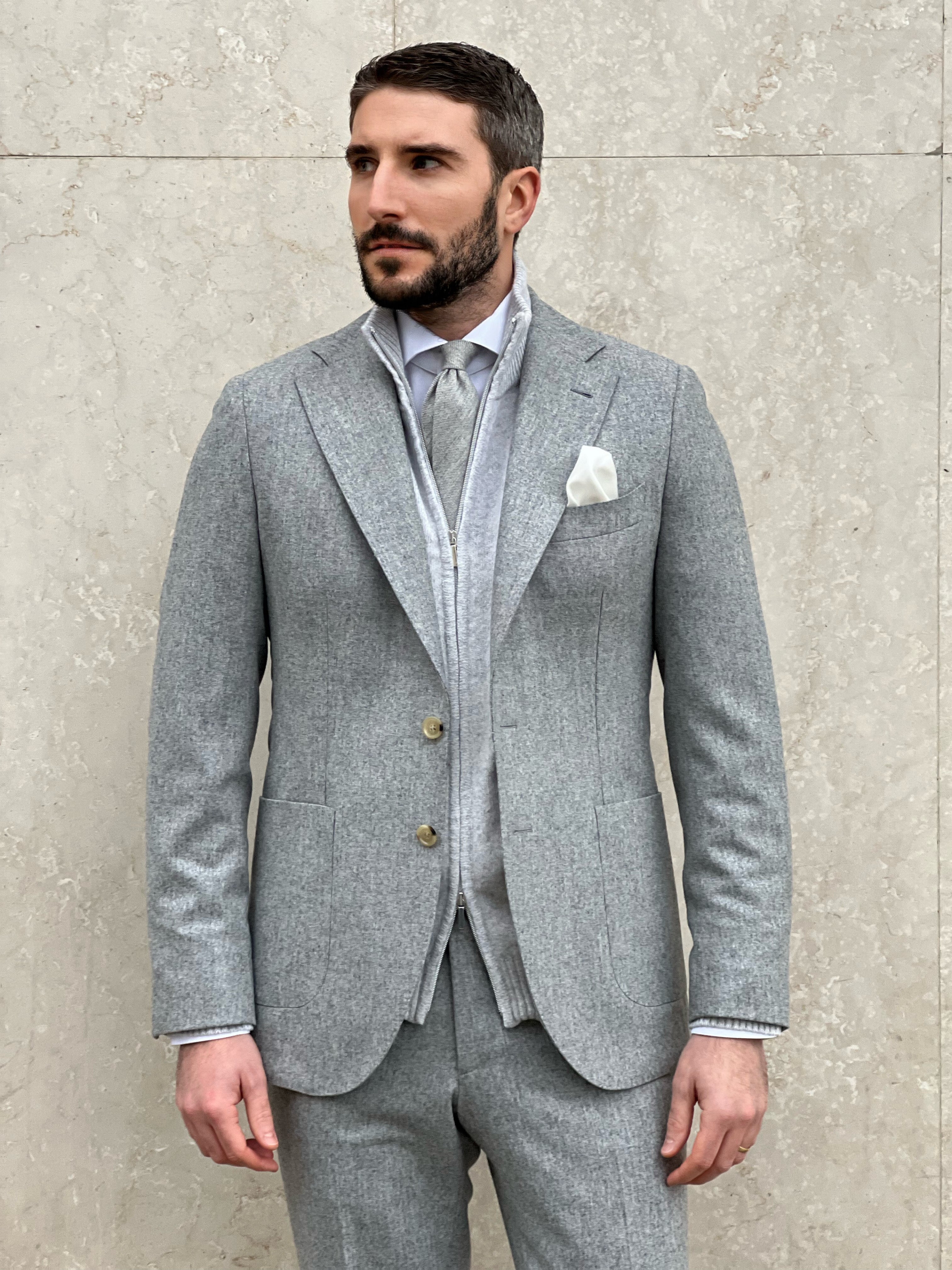 SUIT FLANNEL - LIGHT GREY