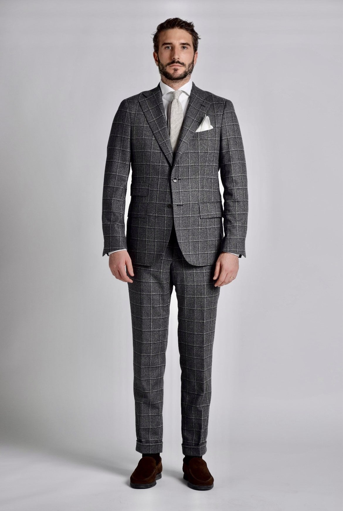 CHECKERED SUIT FLANNEL GREY